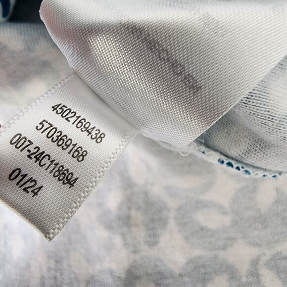 Chicos Womens Tank Top Medium Peacock Blue Geo Printed Button Detail Hardware - Picture 11 of 11